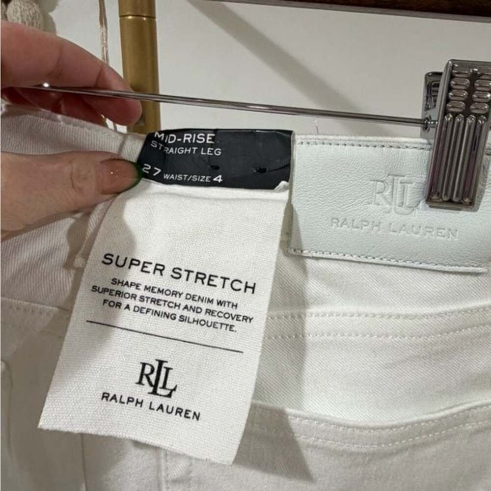 Ralph Lauren Super Stretch White Jeans - Picture 3 of 7